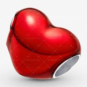 Pandora Metallic Red Heart Charm